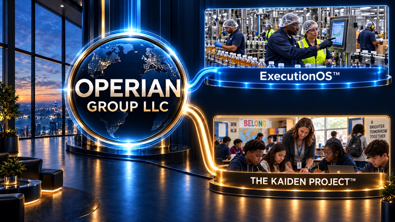 Operian Group LLC connects ExecutionOS manufacturing operations and The Kaiden Project school growth environment.